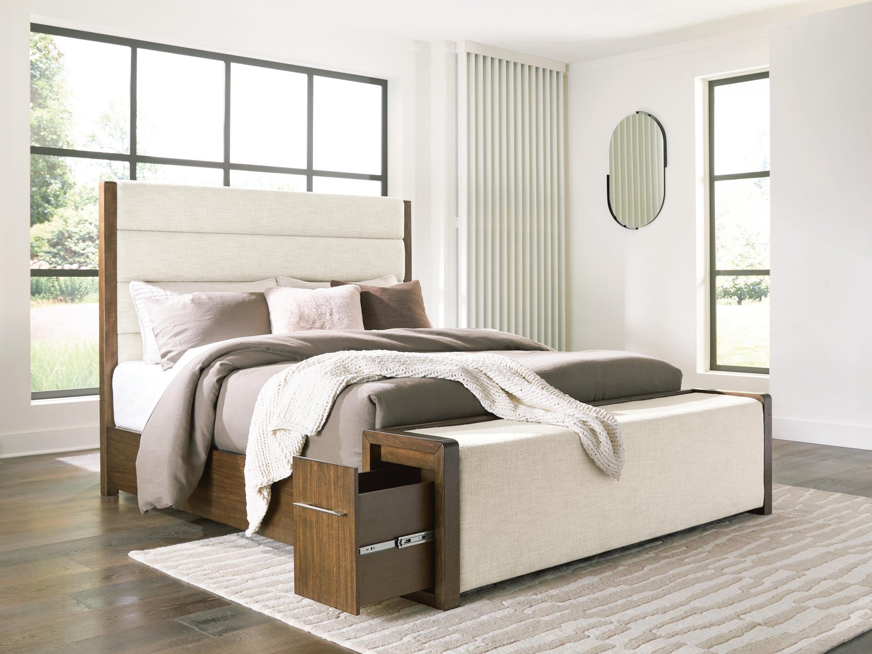 Marxmore Brown Queen Upholstered Storage Bed - Ornate Home