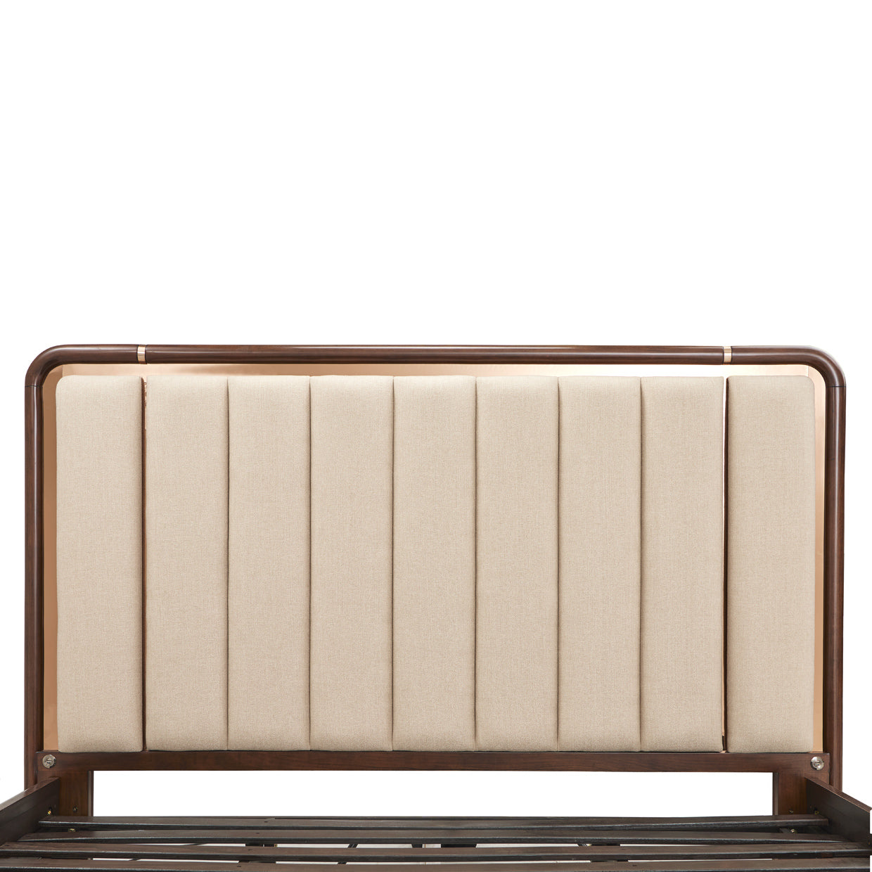 Mason Park Umber/Gazelle Queen Platform Bed with Lift Mechanism - Ornate Home