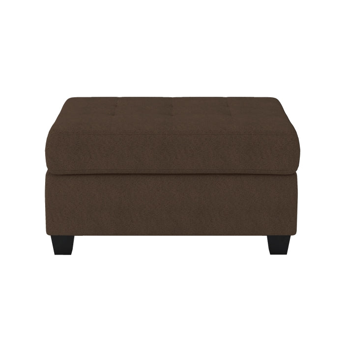 Maston Chocolate Ottoman - Ornate Home