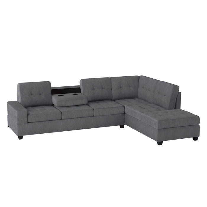Maston Dark Gray 2-Piece Reversible Sectional - Ornate Home