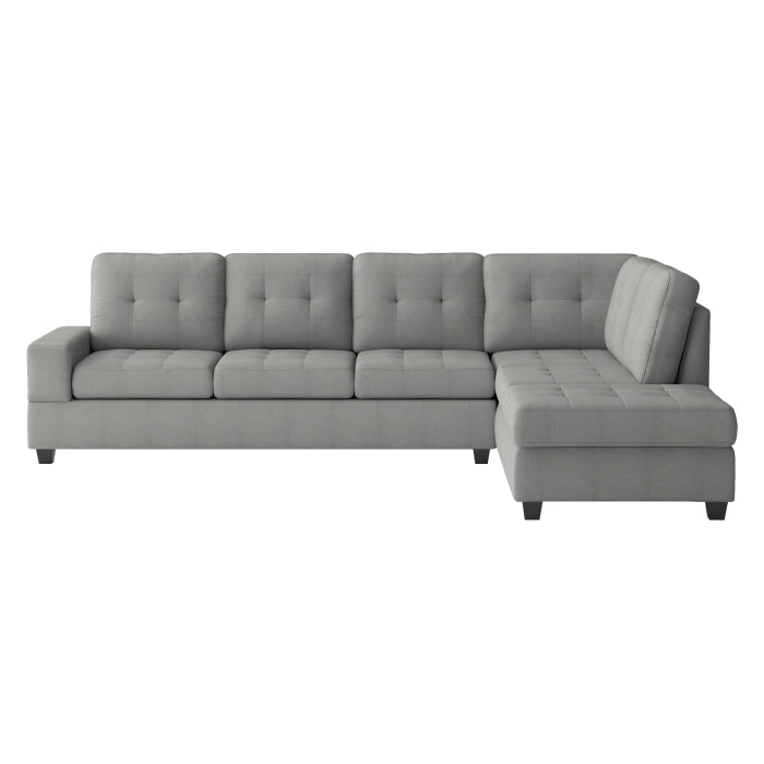 Maston Gray 2-Piece Reversible Sectional - Ornate Home