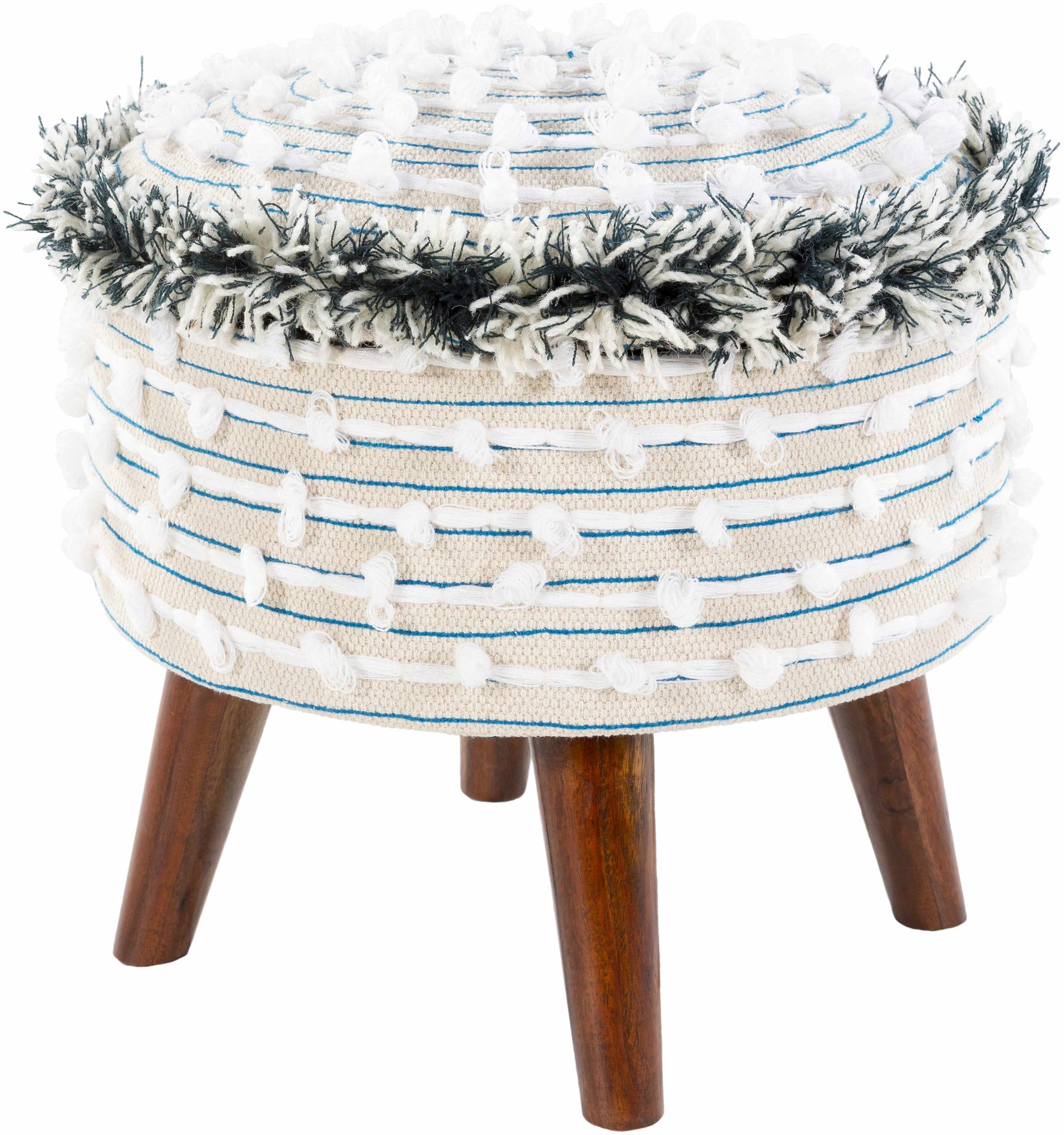 Matagami Beige Hand Woven Stool - Clearance - Ornate Home