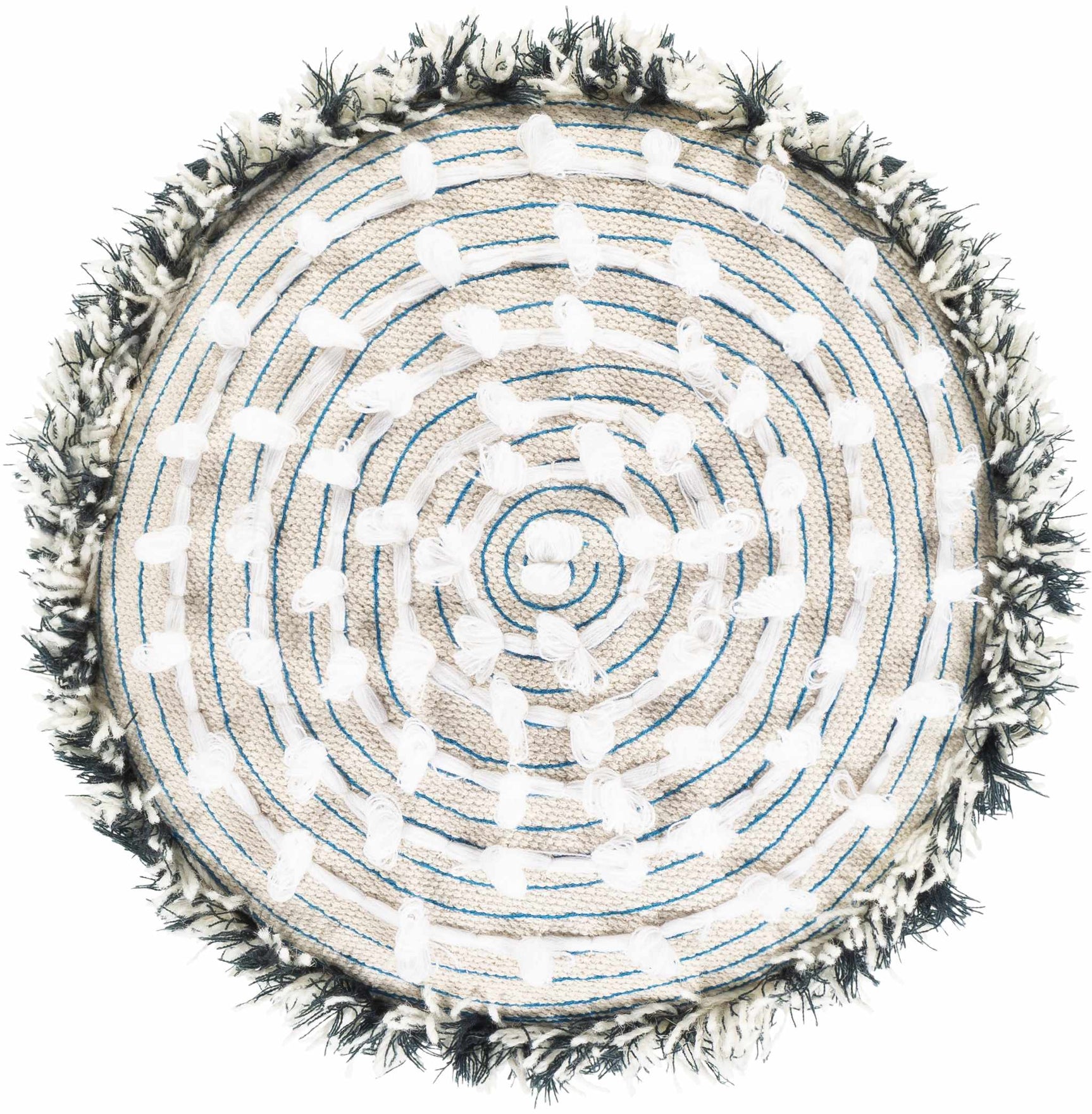 Matagami Beige Hand Woven Stool - Ornate Home