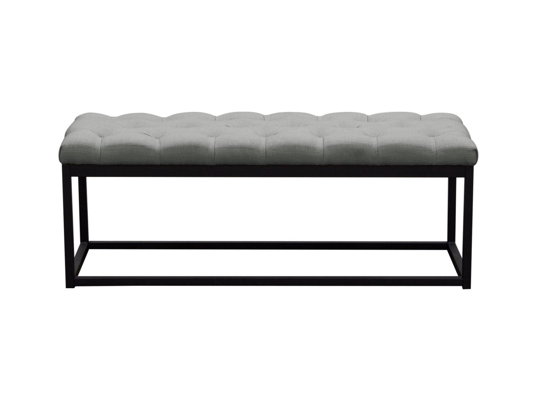 Mateo Grey Tufted Bench - Ornate Home