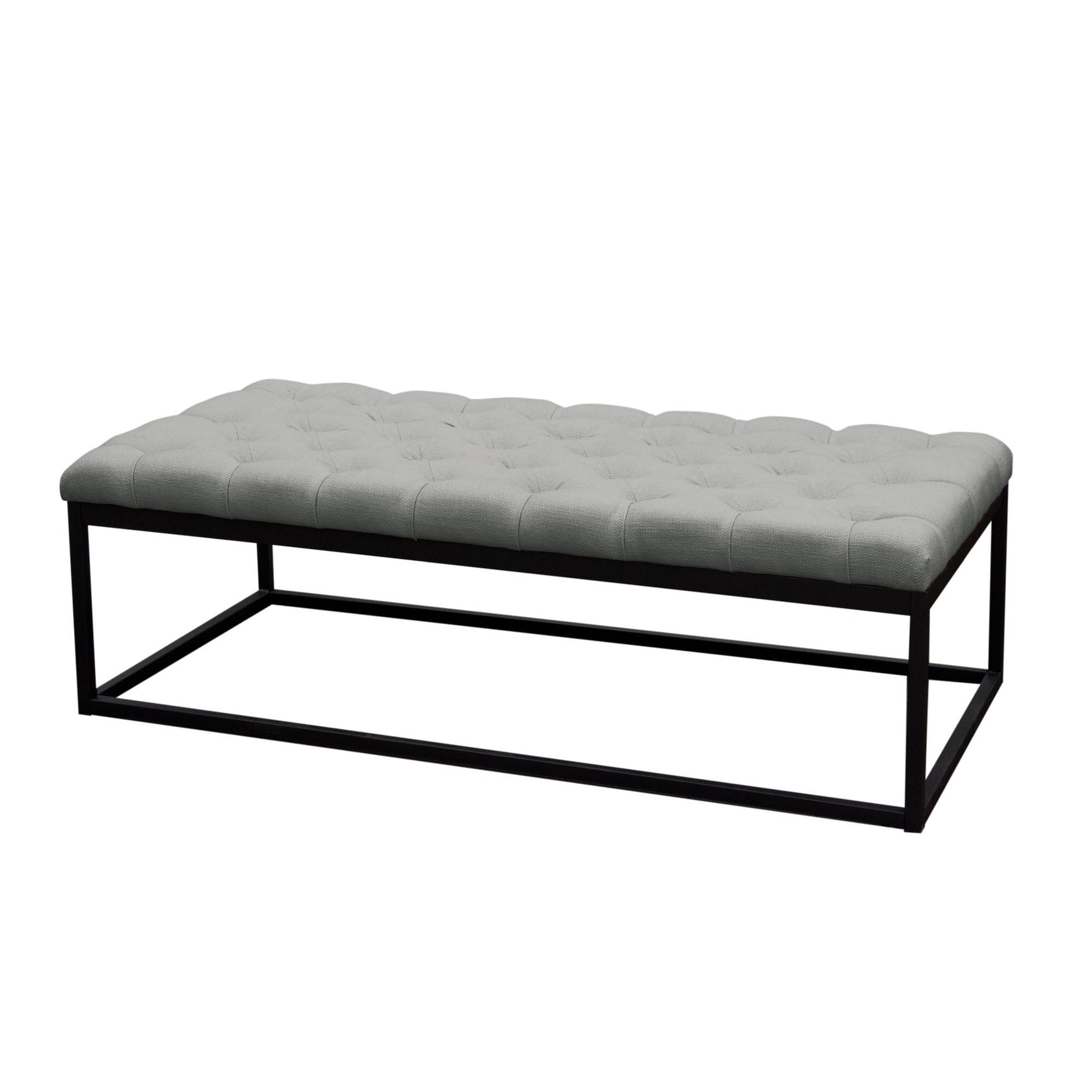 Mateo Grey Tufted Bench - Ornate Home