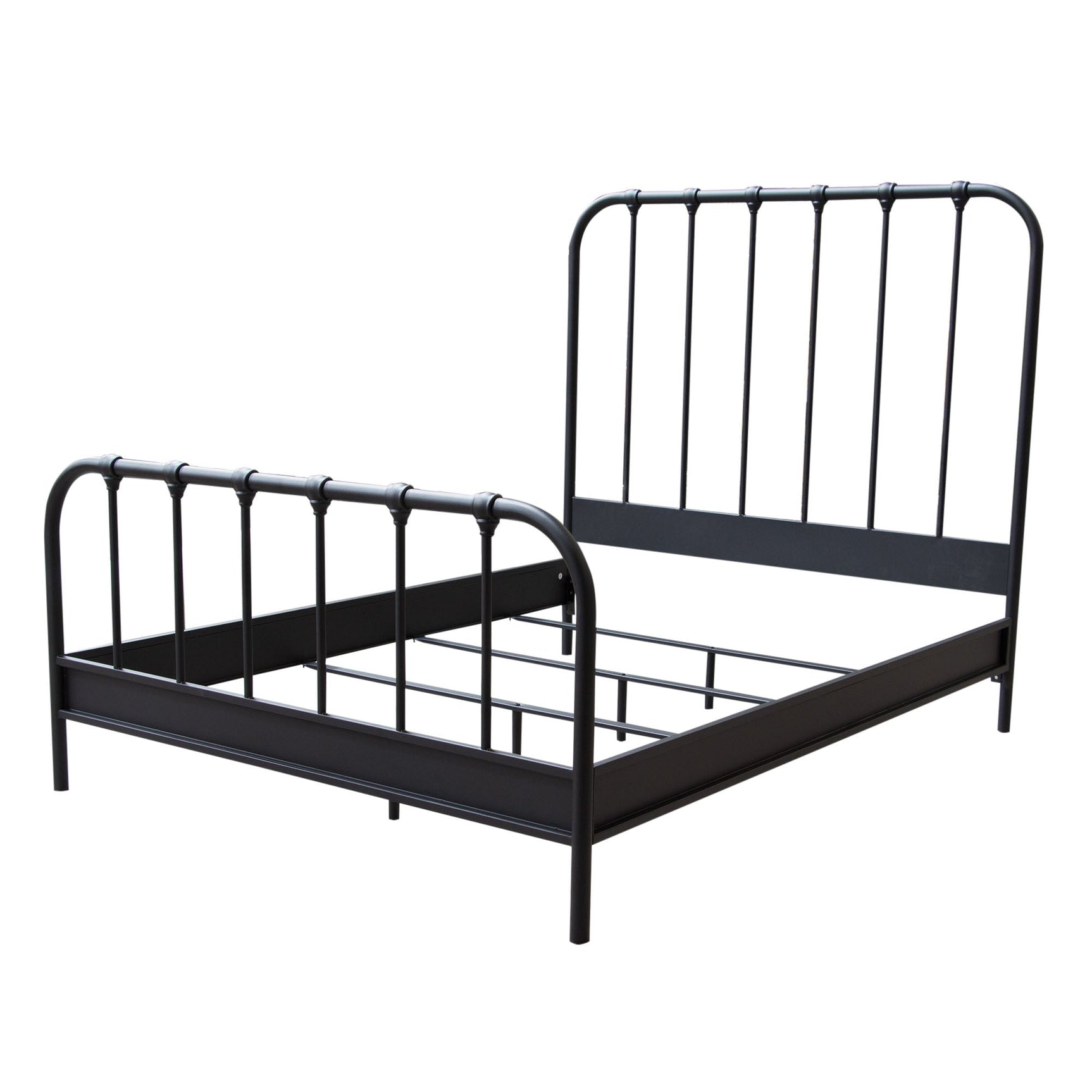 Mateo Rust Brown Metal Queen Bed - Ornate Home