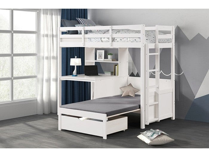 Mateo White Bunk Bed - Ornate Home