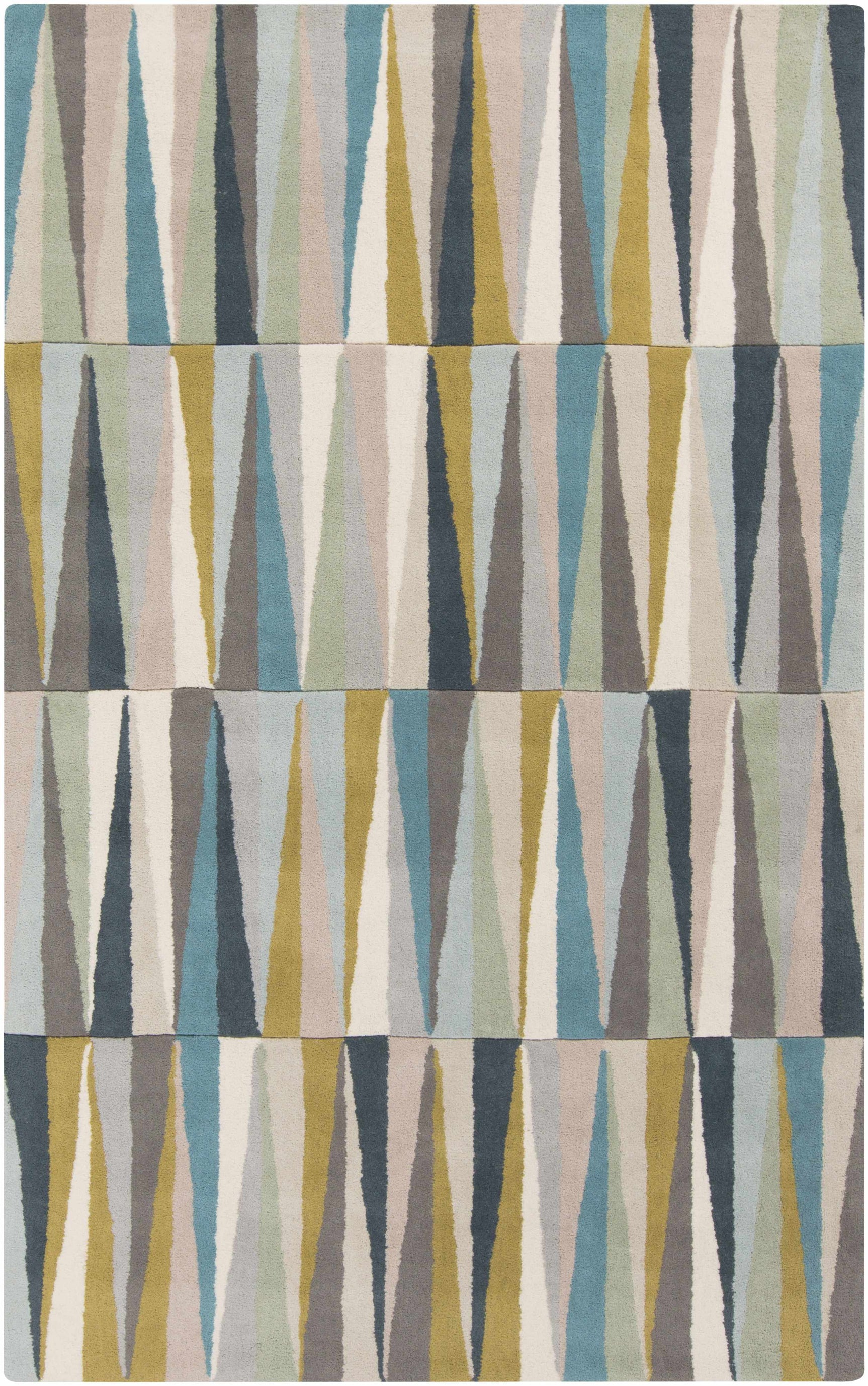 Mathiston Geometric Triangles Wool Rug - Ornate Home