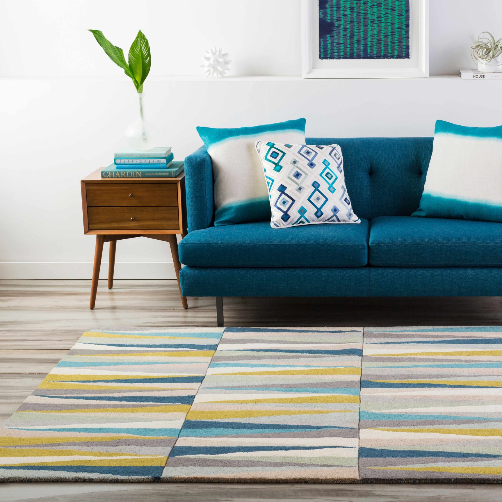 Mathiston Geometric Triangles Wool Rug - Ornate Home