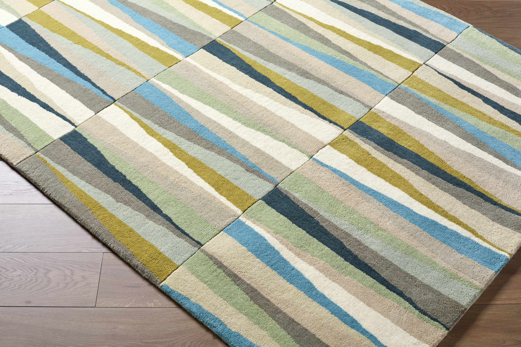 Mathiston Geometric Triangles Wool Rug - Ornate Home
