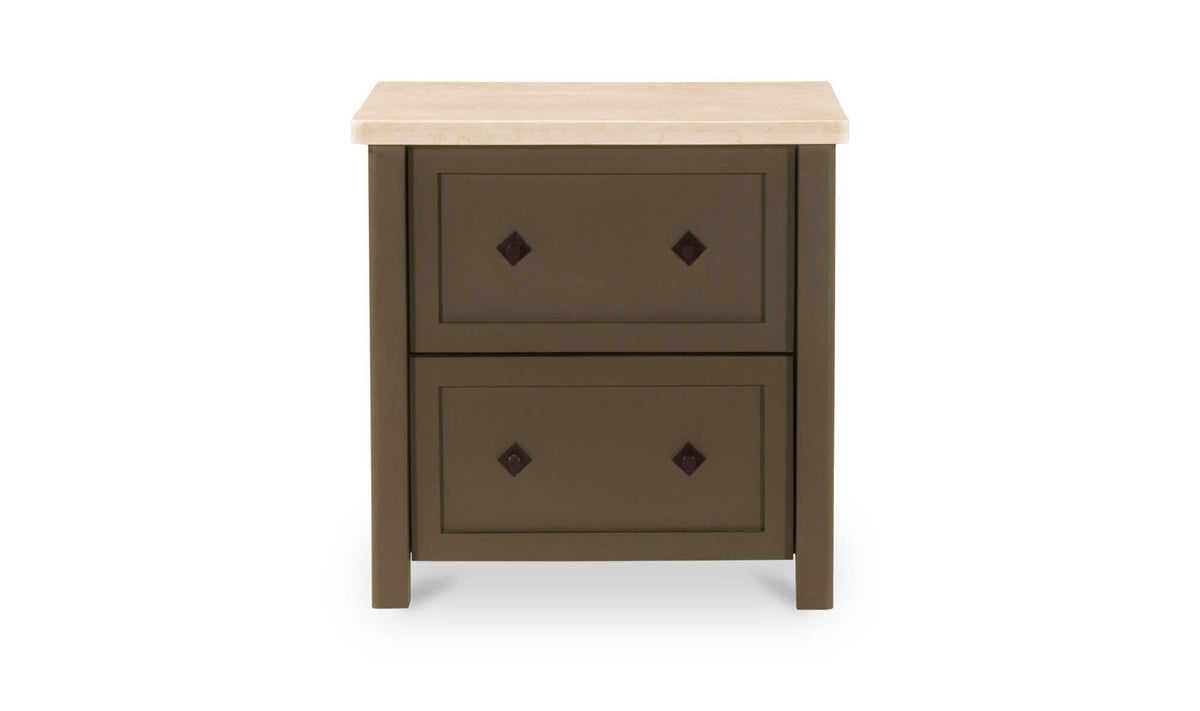 Matilda Dark Olive Nightstand - Ornate Home