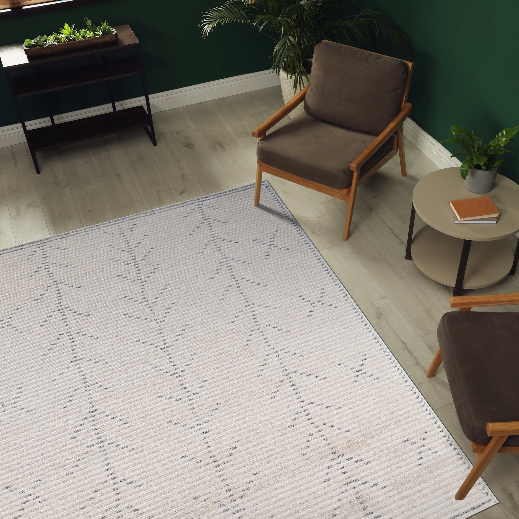 Matisse Woven Non-Slip Indoor Branch Line Area Rug - Ornate Home