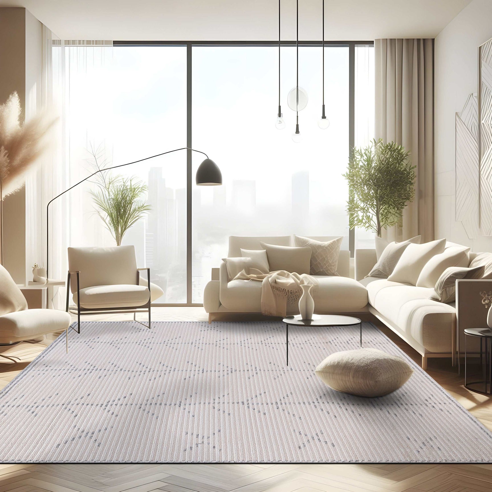 Matisse Woven Non-Slip Indoor Branch Line Area Rug - Ornate Home