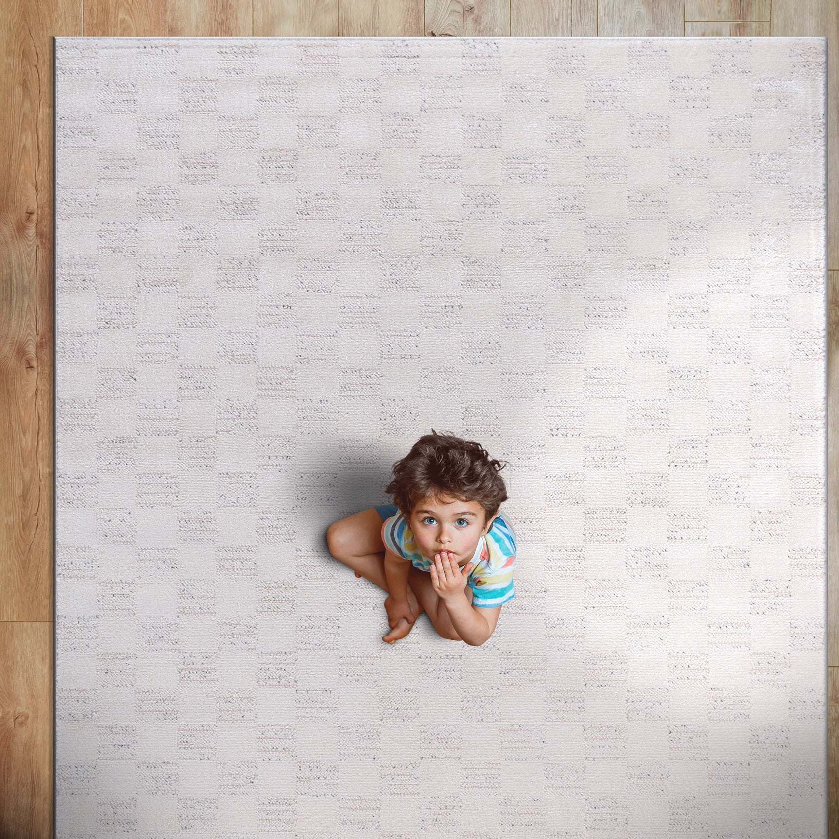 Matisse Woven Non-Slip Indoor Checkered Area Rug - Ornate Home