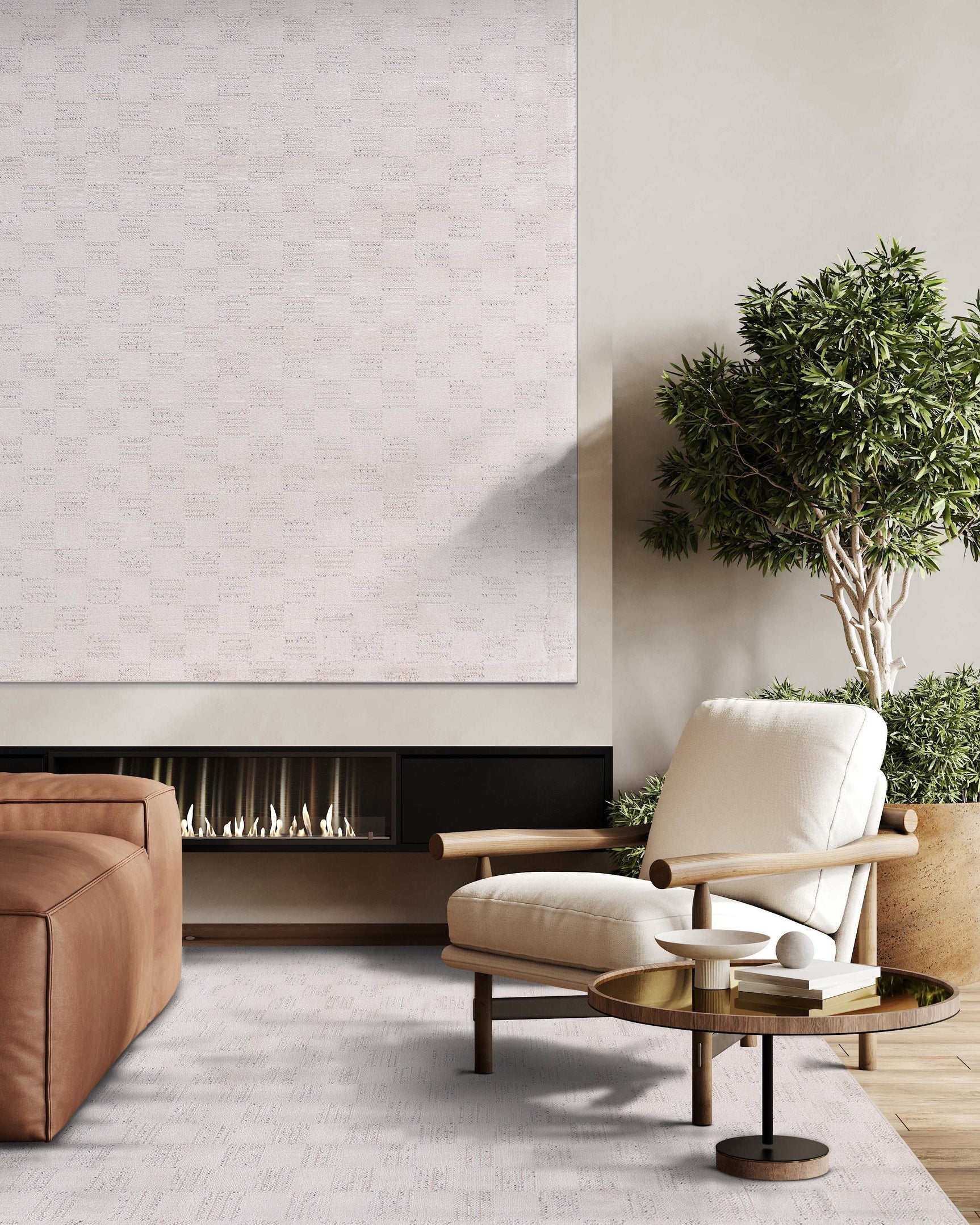 Matisse Woven Non-Slip Indoor Checkered Area Rug - Ornate Home