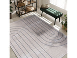 Matisse Woven Non-Slip Indoor Curve Line Area Rug - Ornate Home