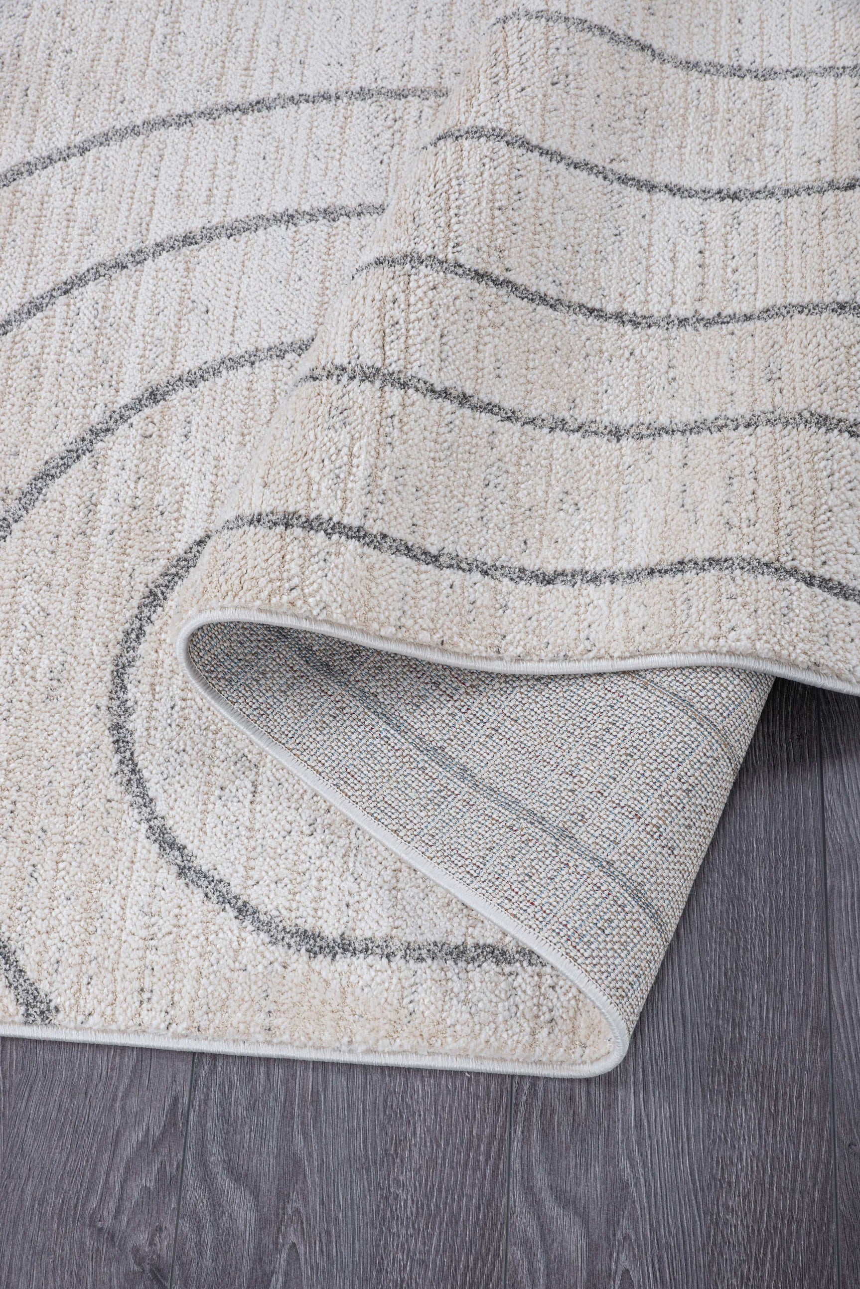 Matisse Woven Non-Slip Indoor Curve Line Area Rug - Ornate Home