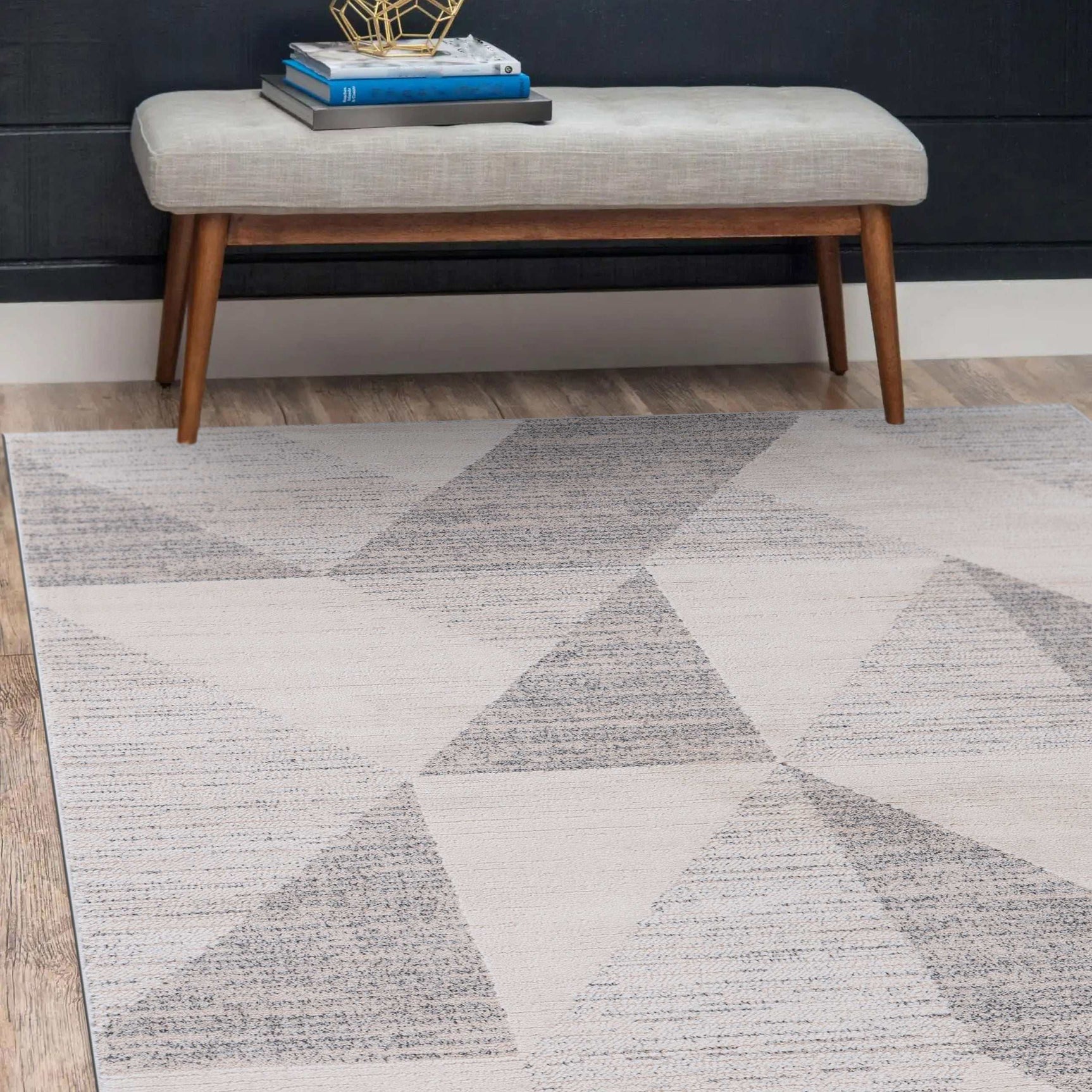 Matisse Woven Non-Slip Indoor Geometric Triangle Area Rug - Ornate Home