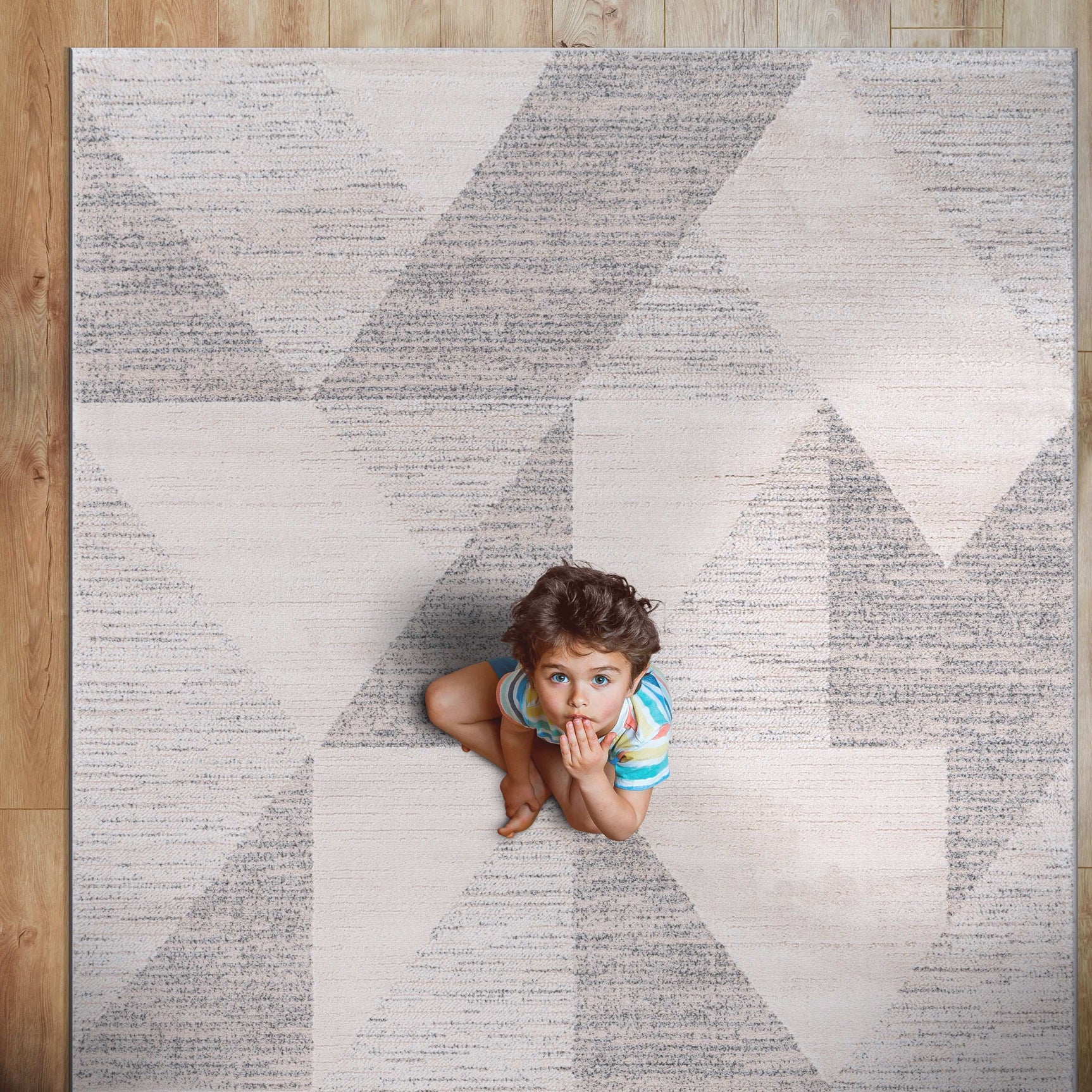 Matisse Woven Non-Slip Indoor Geometric Triangle Area Rug - Ornate Home