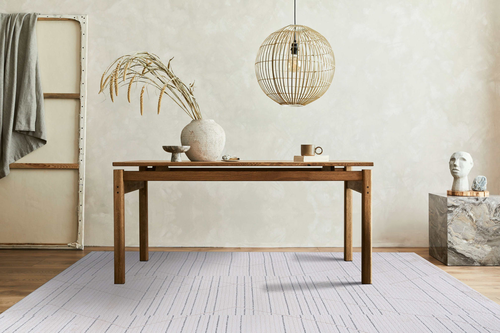 Matisse Woven Non-Slip Indoor Linear Geo Area Rug - Ornate Home