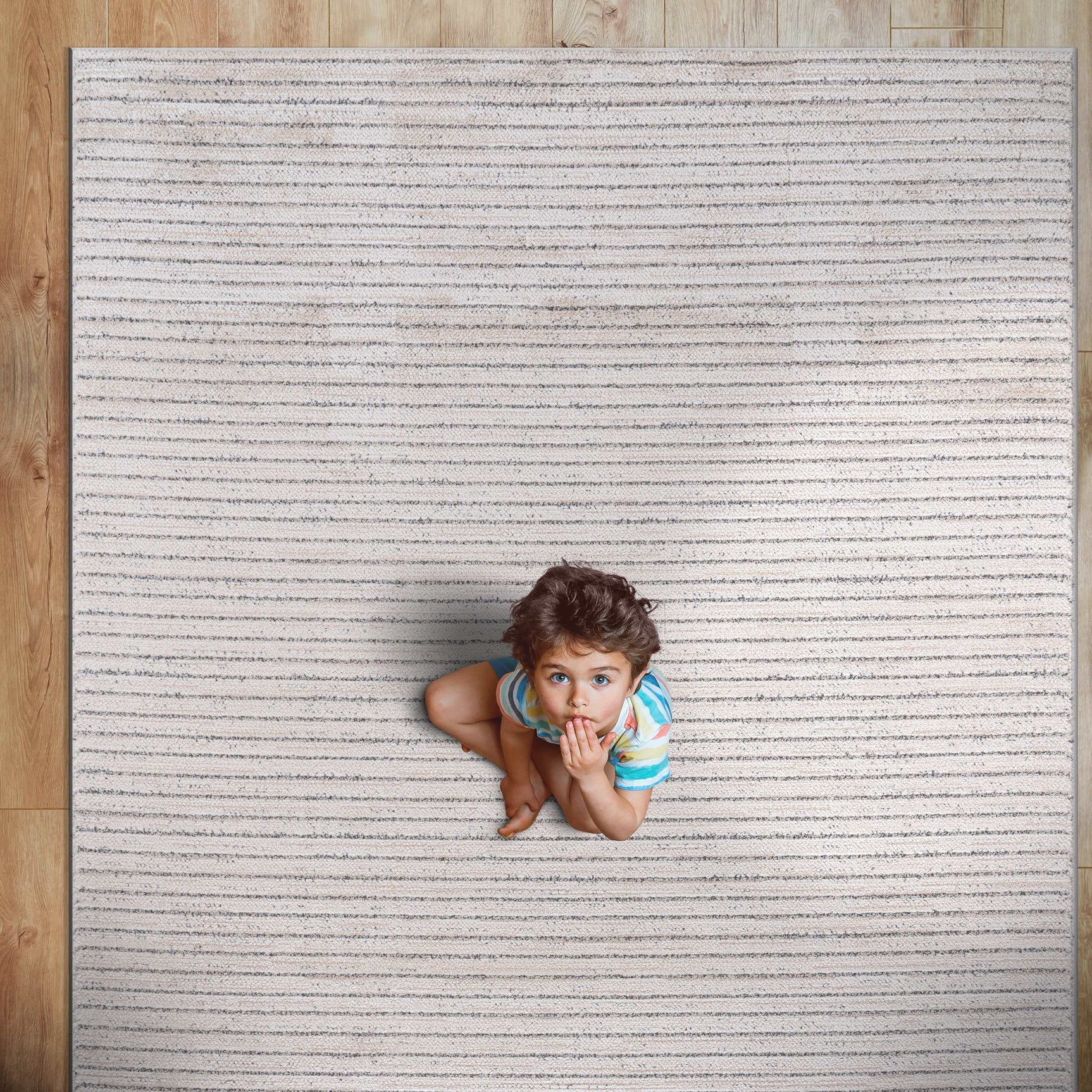 Matisse Woven Non-Slip Indoor Thin Stripe Area Rug - Ornate Home