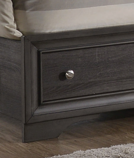 Matrix Gray King Storage Bed - Ornate Home