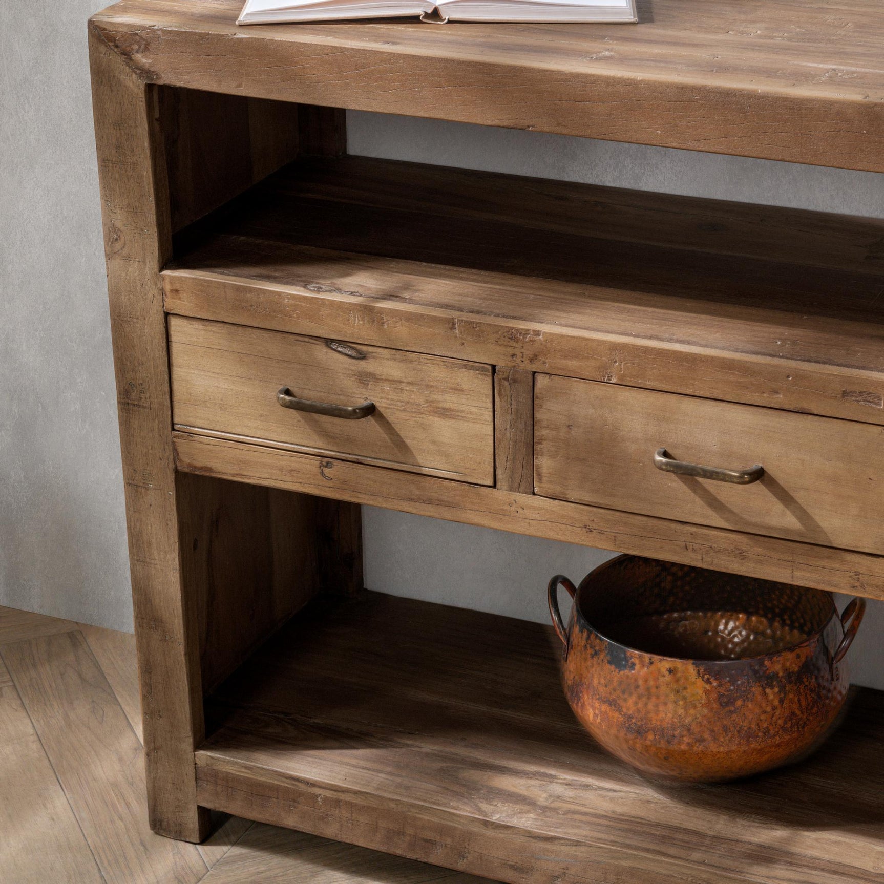 Mattai Natural 4 Drawer Console Table - Ornate Home