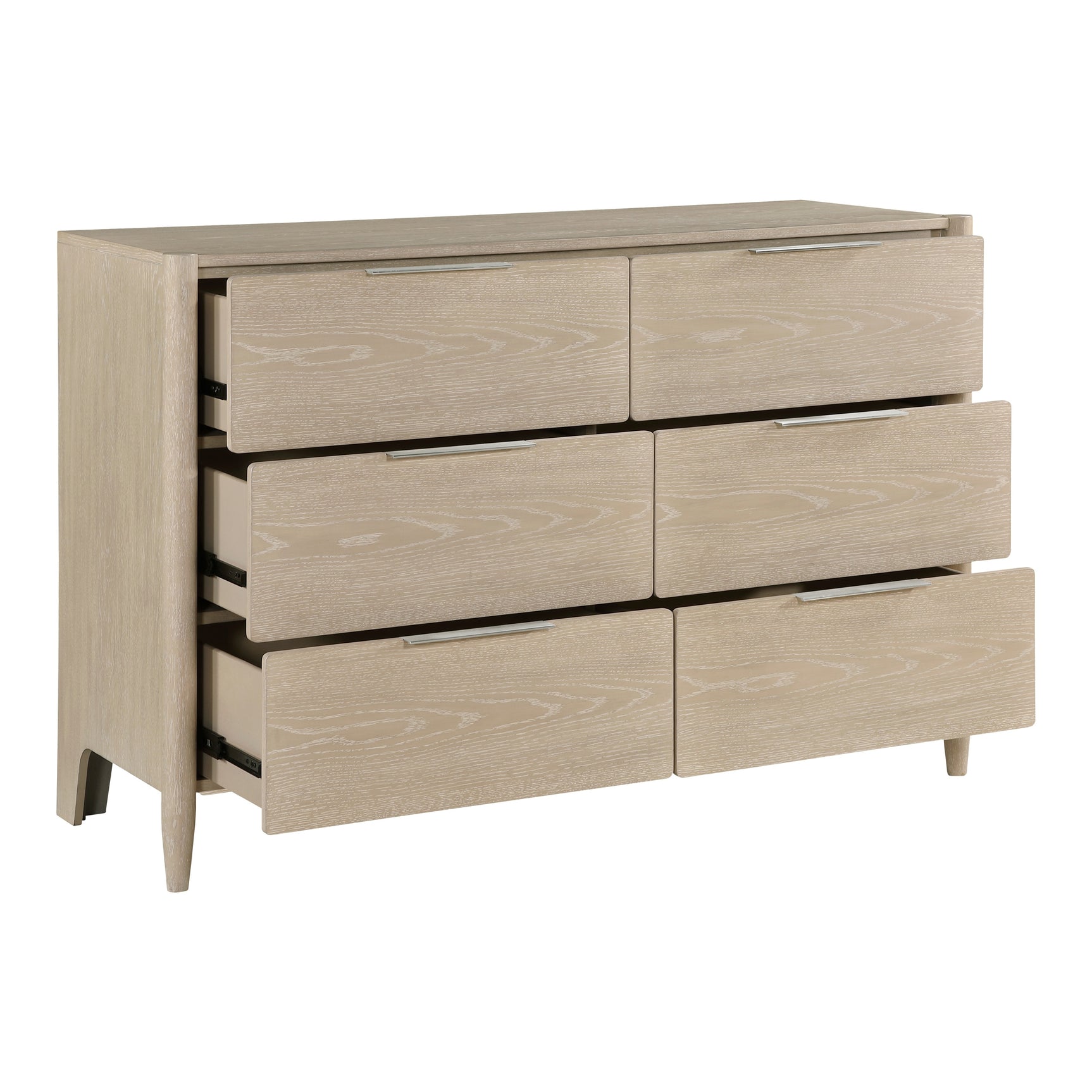 Matteo Light Oak Ceruse/Oyster 4-Piece Queen Bedroom Set - Ornate Home