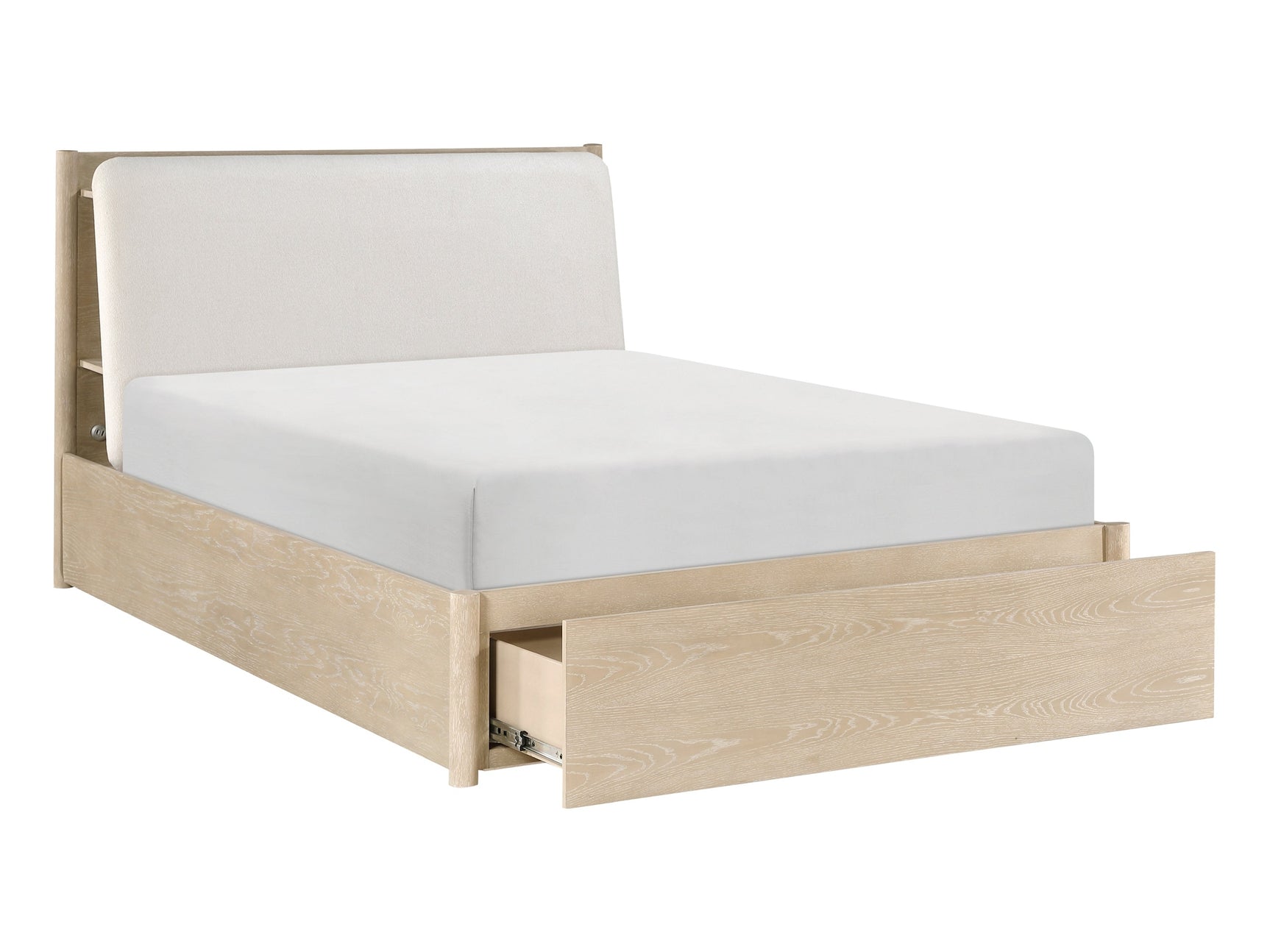 Matteo Light Oak Queen Platform Bed - Ornate Home