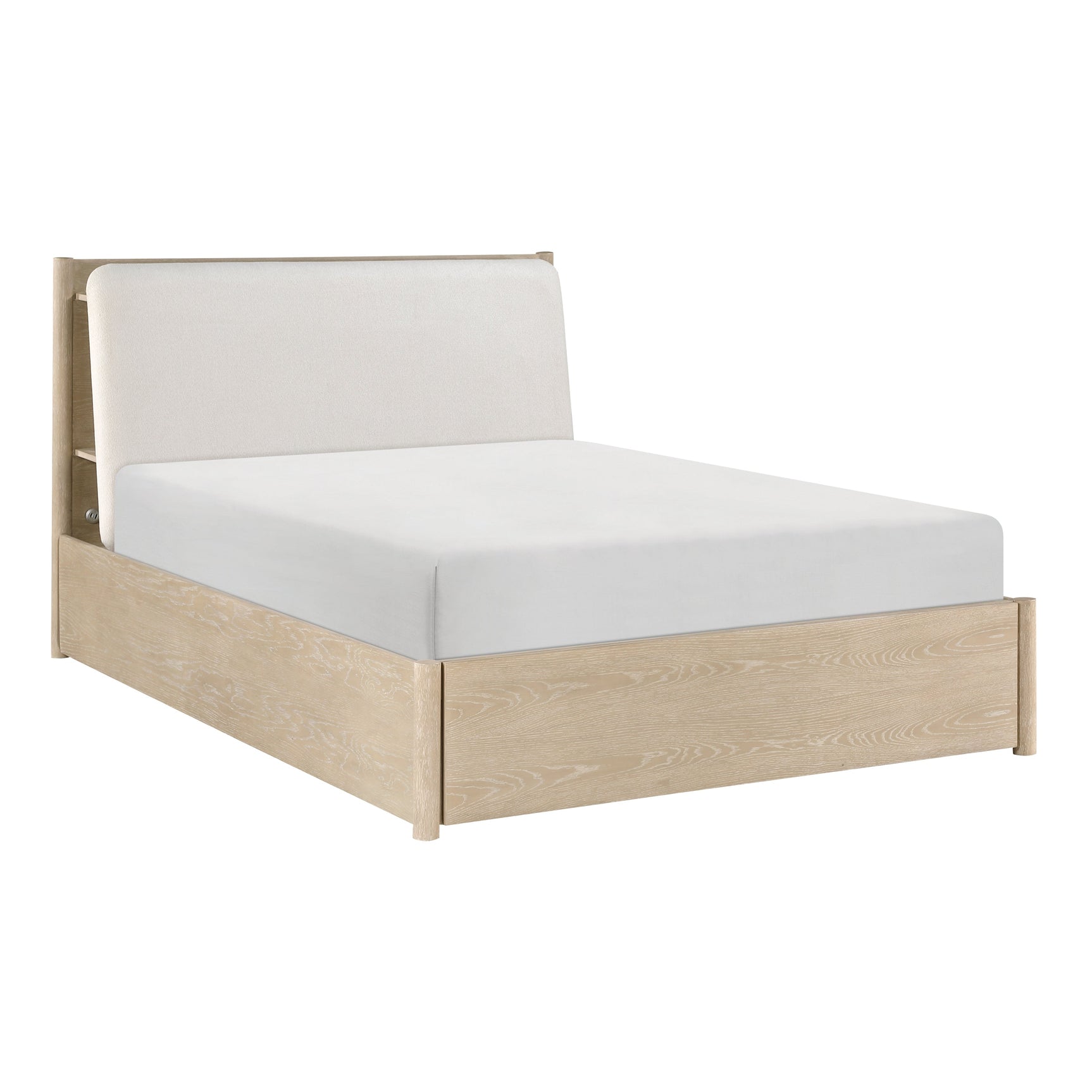 Matteo Light Oak Queen Platform Bed - Ornate Home