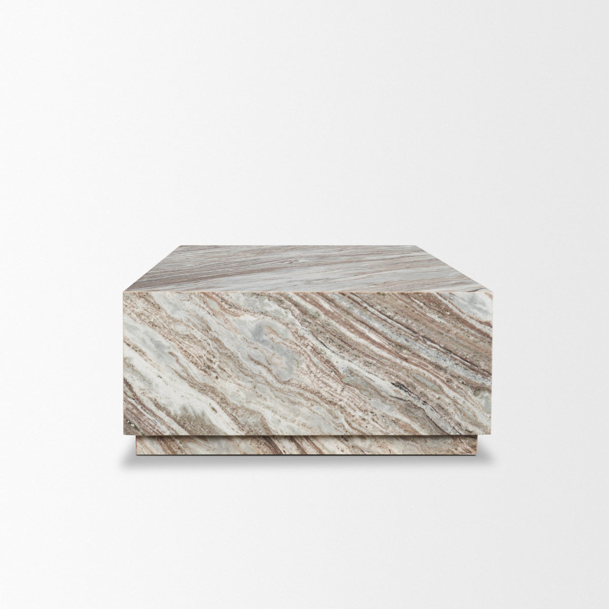 Matteo Pink Solid Marble Rectangular Coffee Table