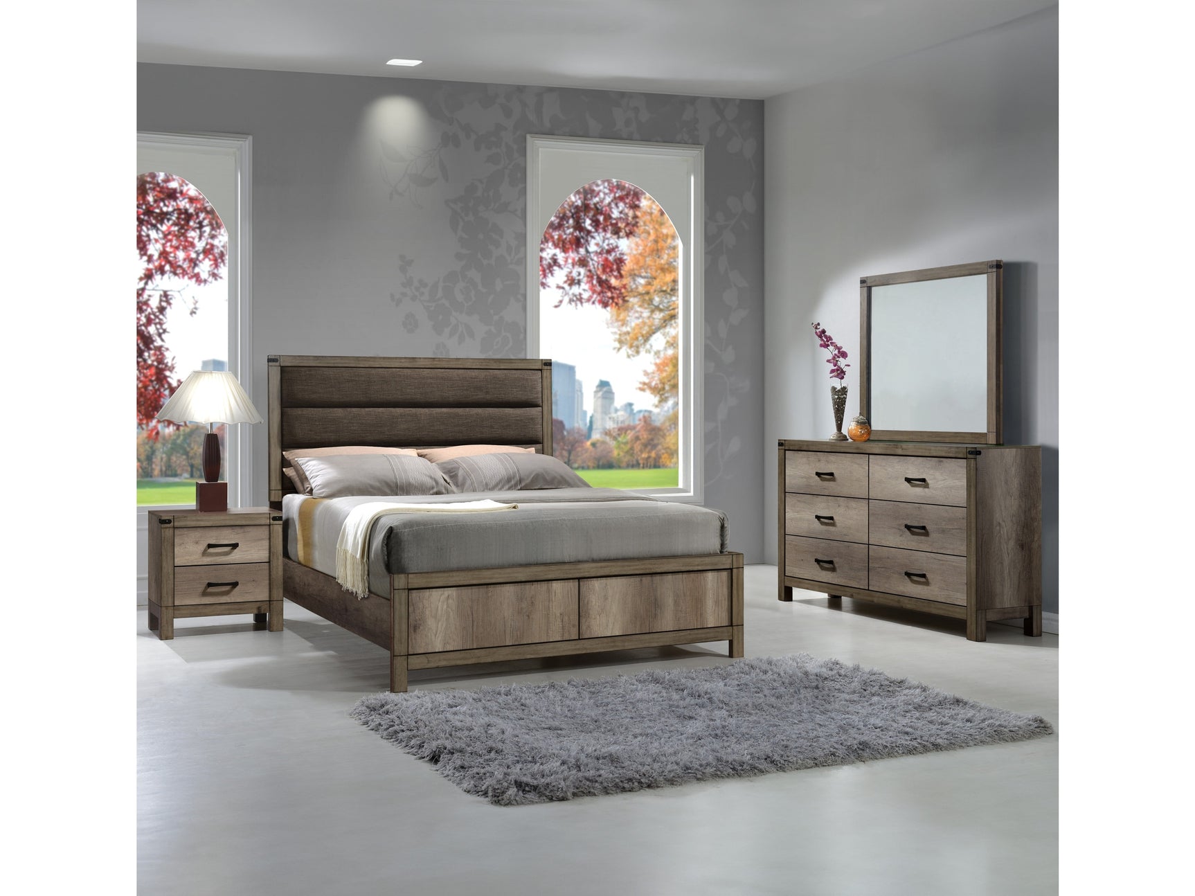 Matteo Weathered Gray Full Panel Youth Bedroom Set - Ornate Home