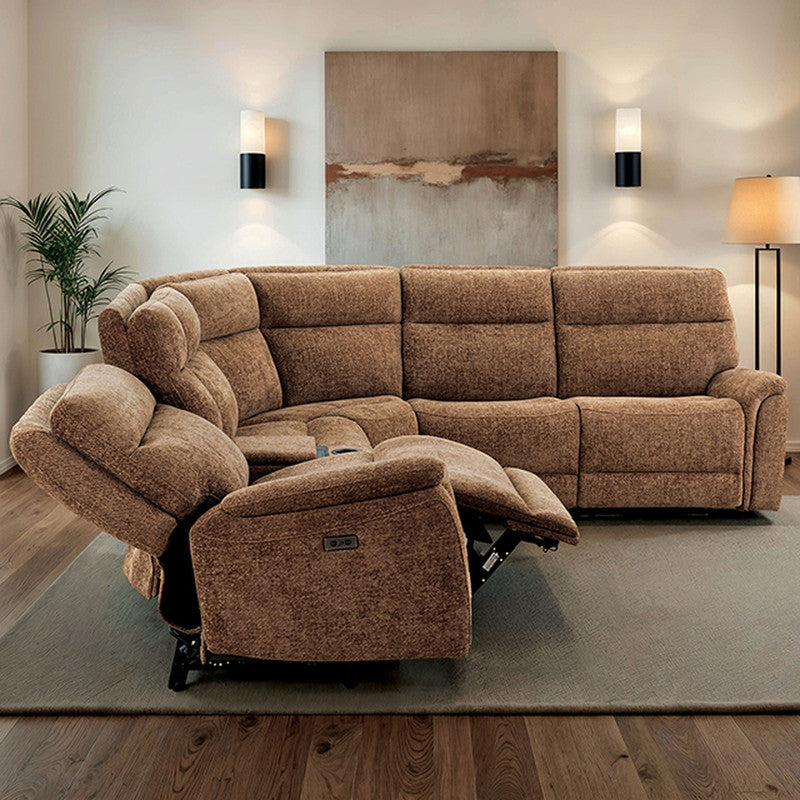 Mattheus Cypress Brown Power Sectional - Ornate Home