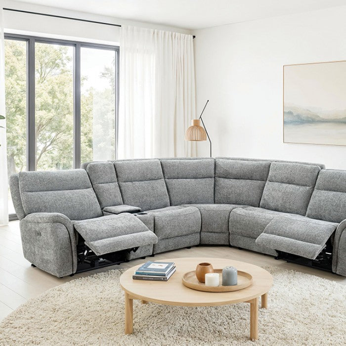 Mattheus Gray Power Sectional - Ornate Home
