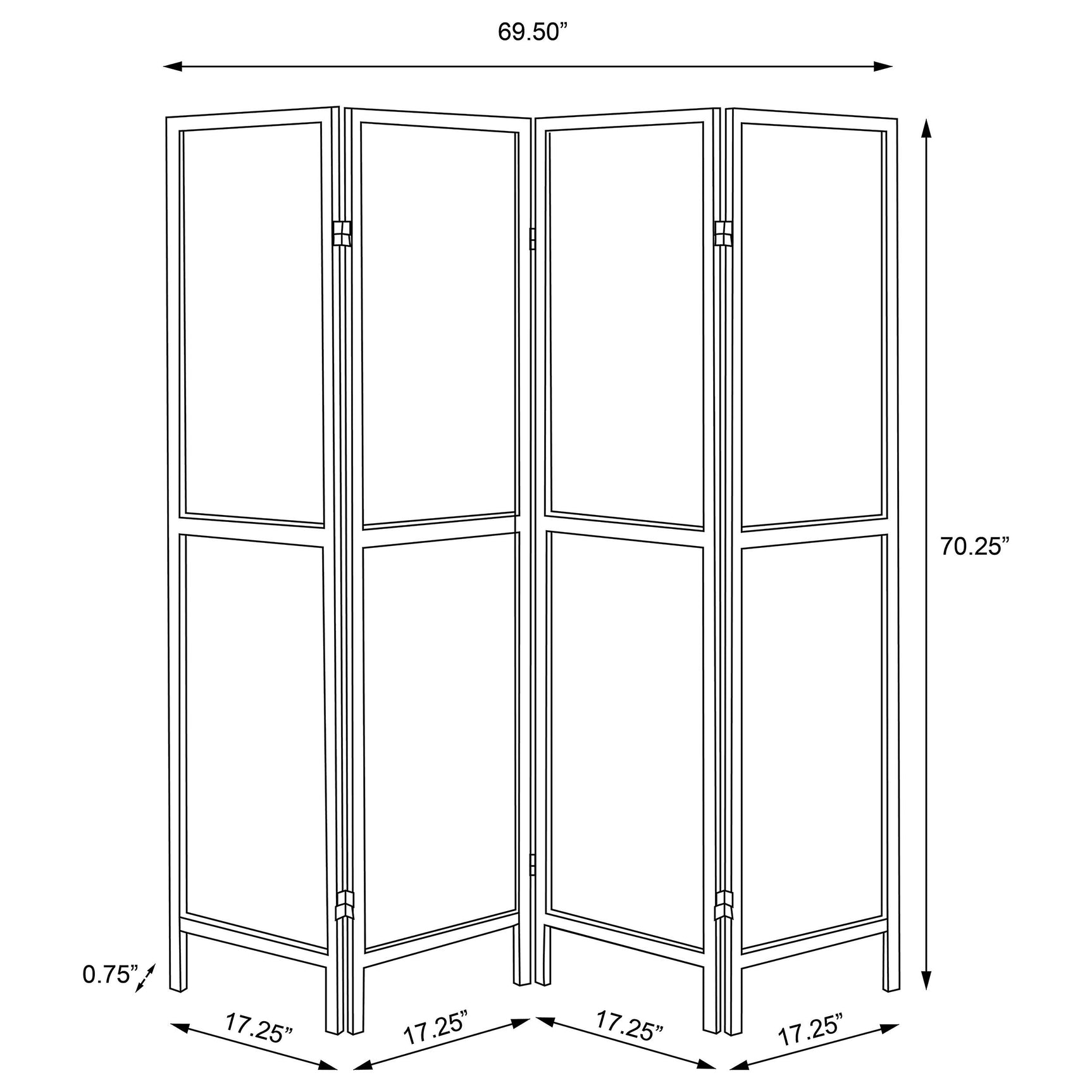 Mattison White Room Divider - Ornate Home