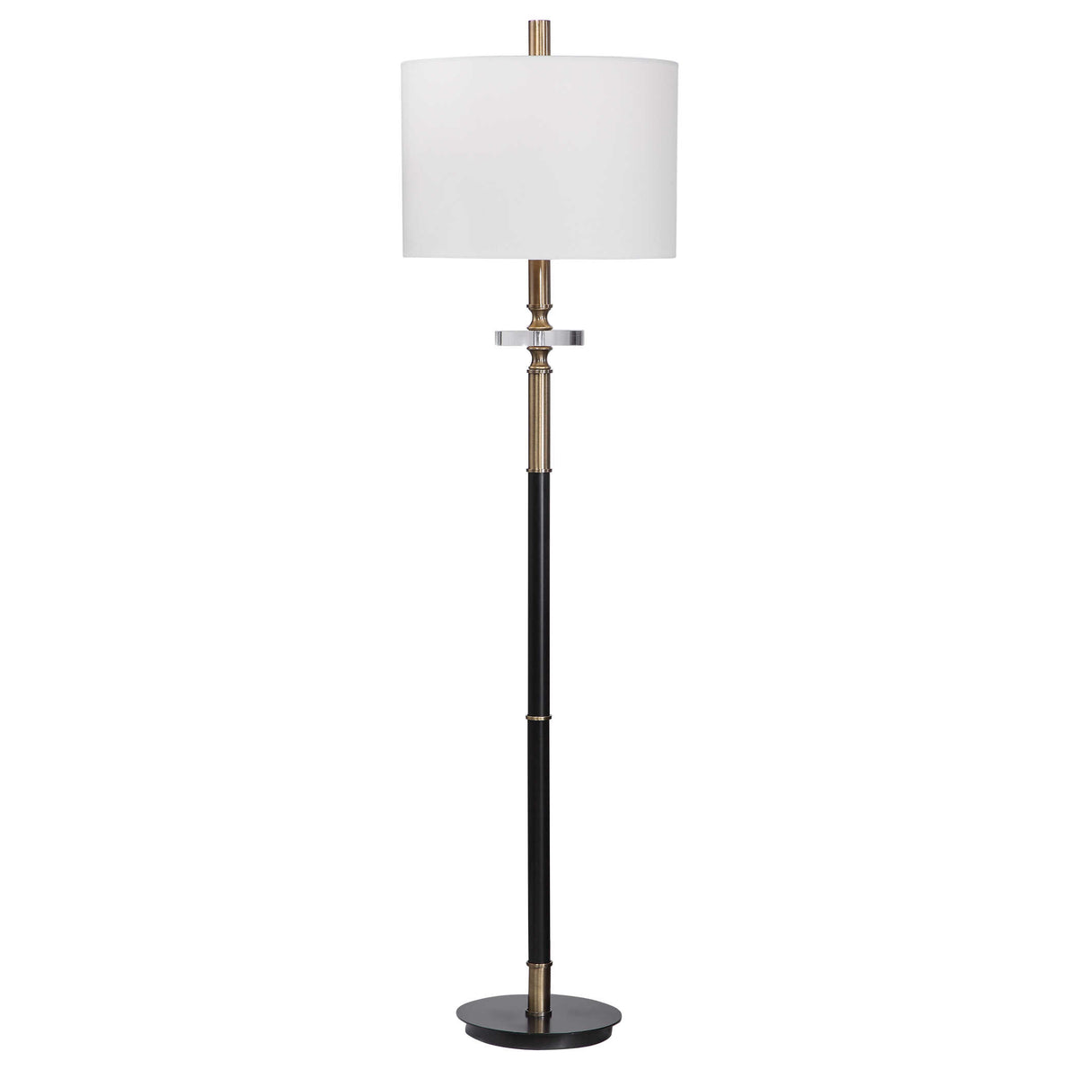 Maud Aged Black Floor Lamp - Ornate Home