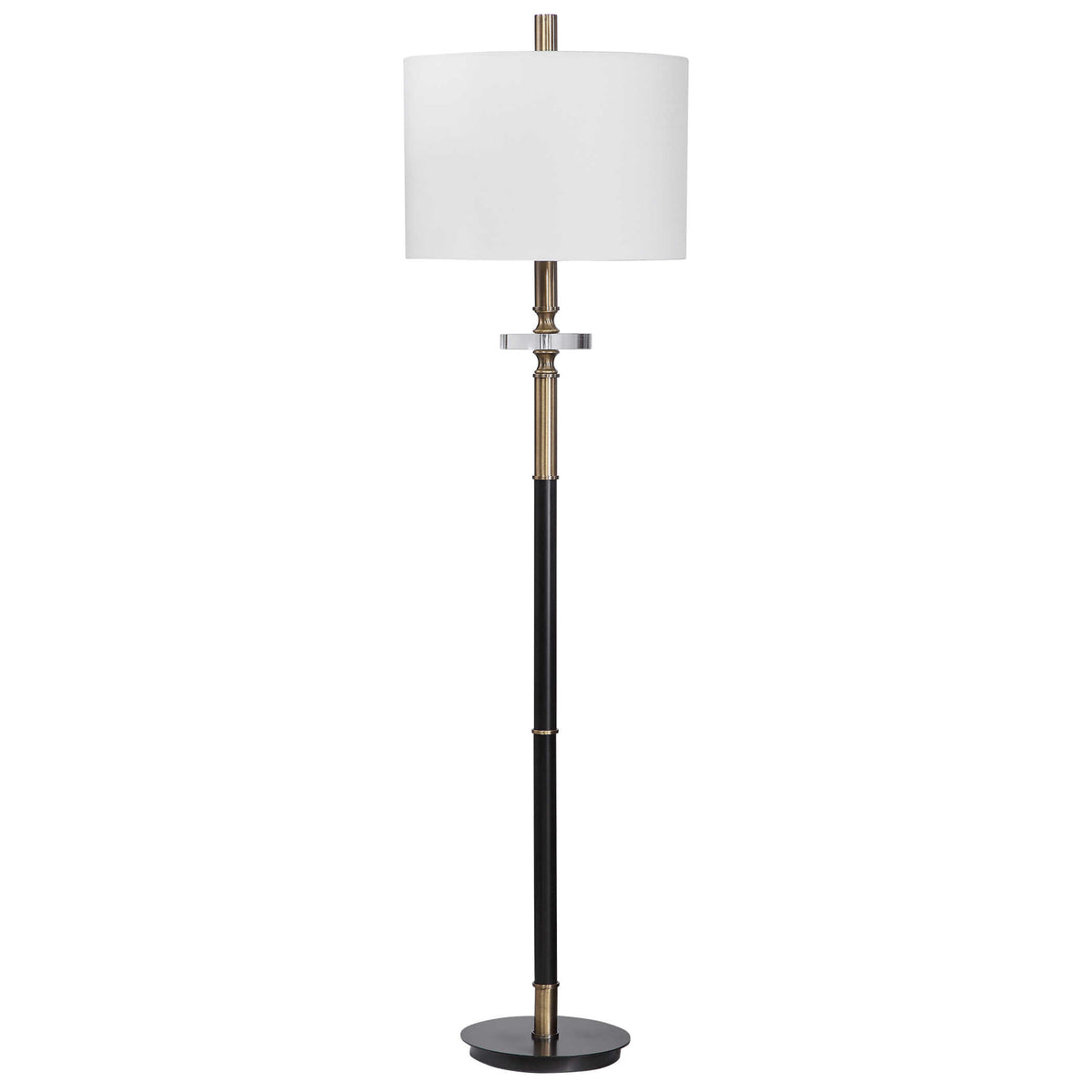 Maud Aged Black Floor Lamp - Ornate Home