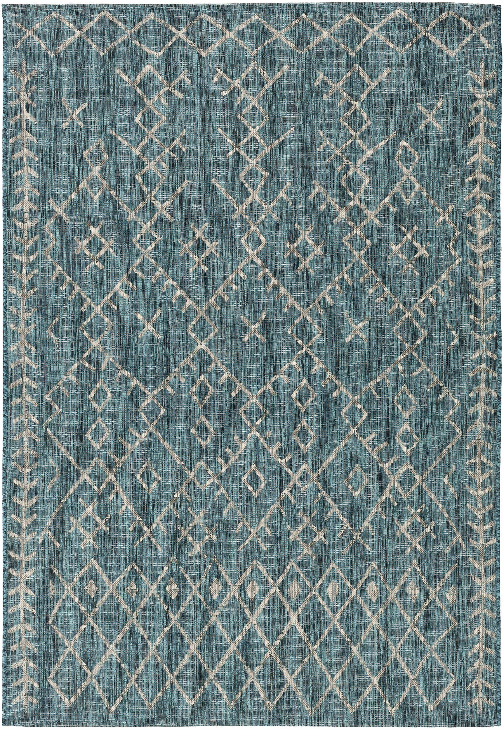 Maunawili Aqua Nordic Outdoor Rug - Ornate Home