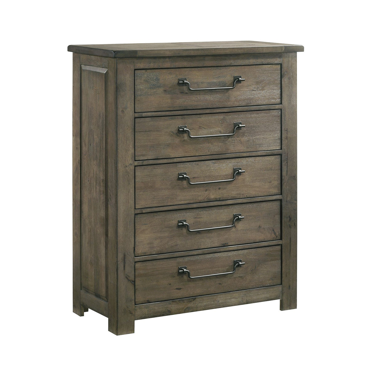 Maverick Antique Grey 5-Piece King Bedroom Set - Ornate Home