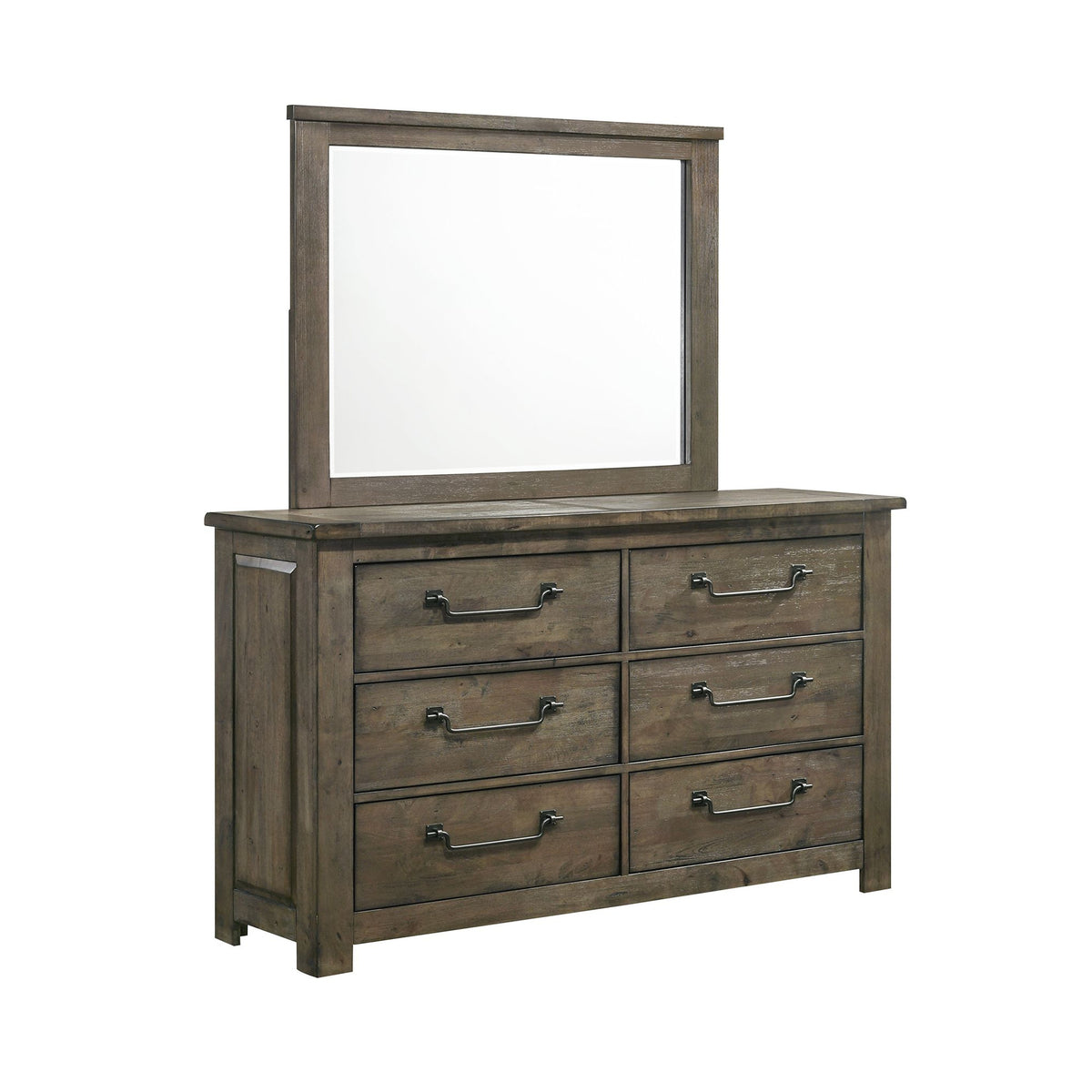 Maverick Antique Grey 5-Piece King Panel Bedroom Set - Ornate Home