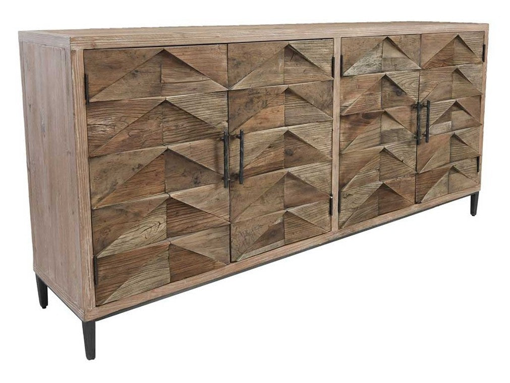 Maverick Brown/Natural Cabinet - Ornate Home