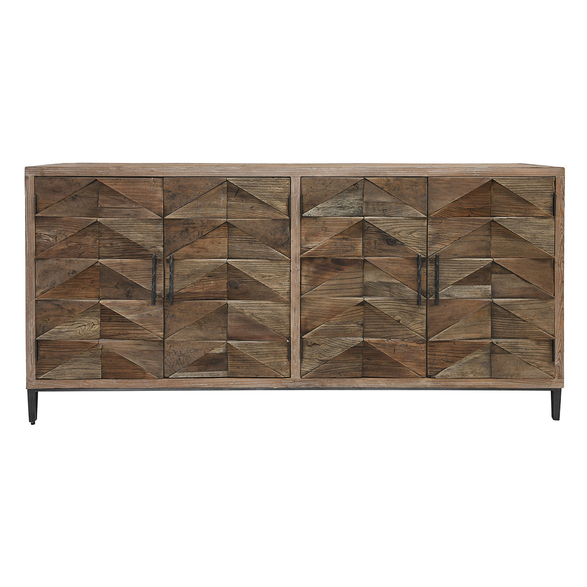 Maverick Brown/Natural Cabinet - Ornate Home