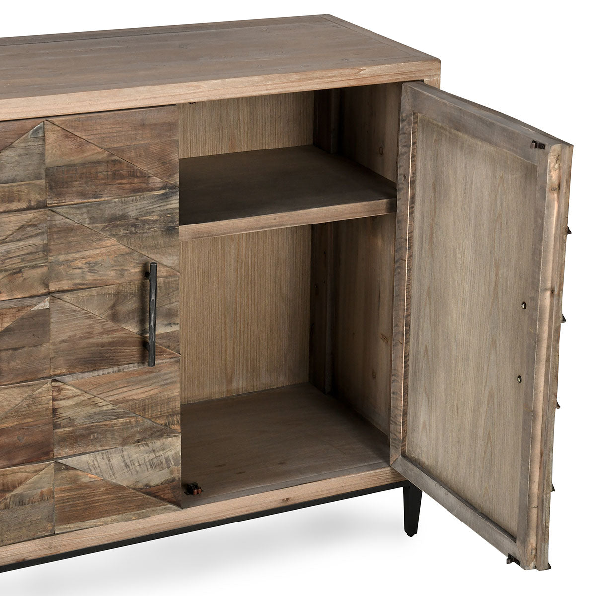 Maverick Brown/Natural Cabinet - Ornate Home