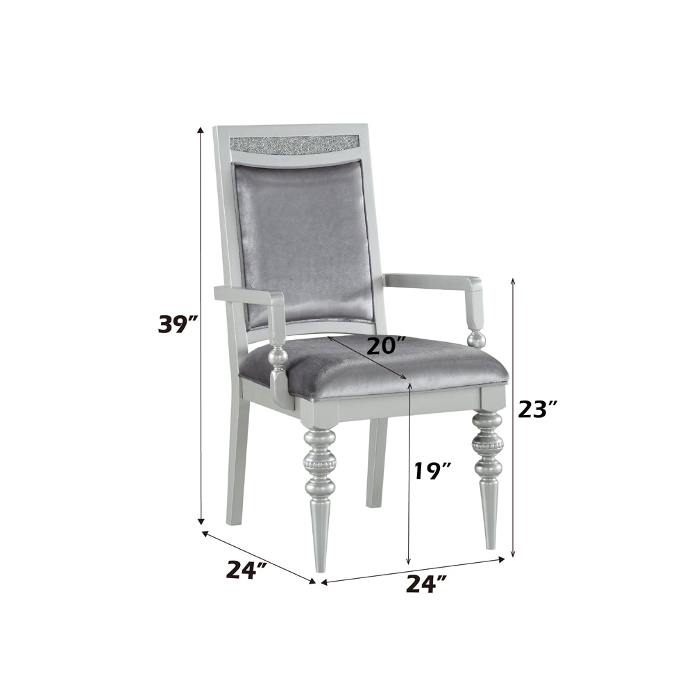 Maverick Platinum Dining Chair (Set of 2) - Ornate Home