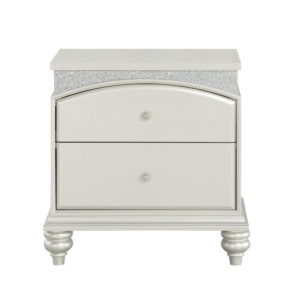 Maverick Platinum Nightstand - Ornate Home