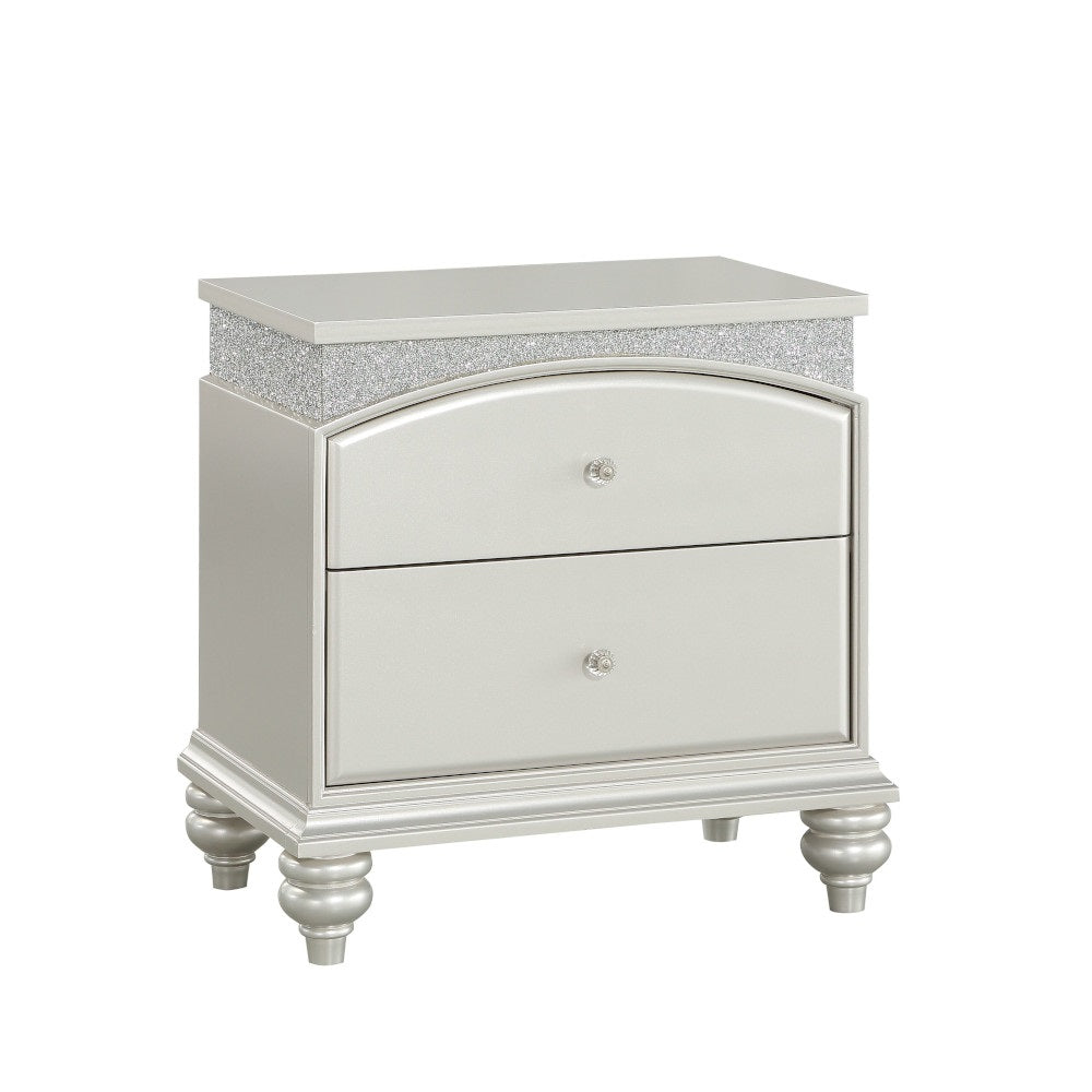 Maverick Platinum Nightstand - Ornate Home