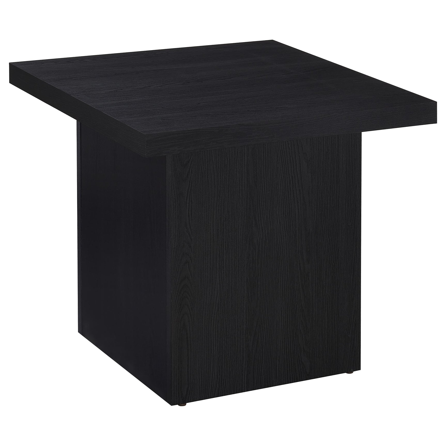 Max Black Square Engineered Laminate End Side Table - Ornate Home