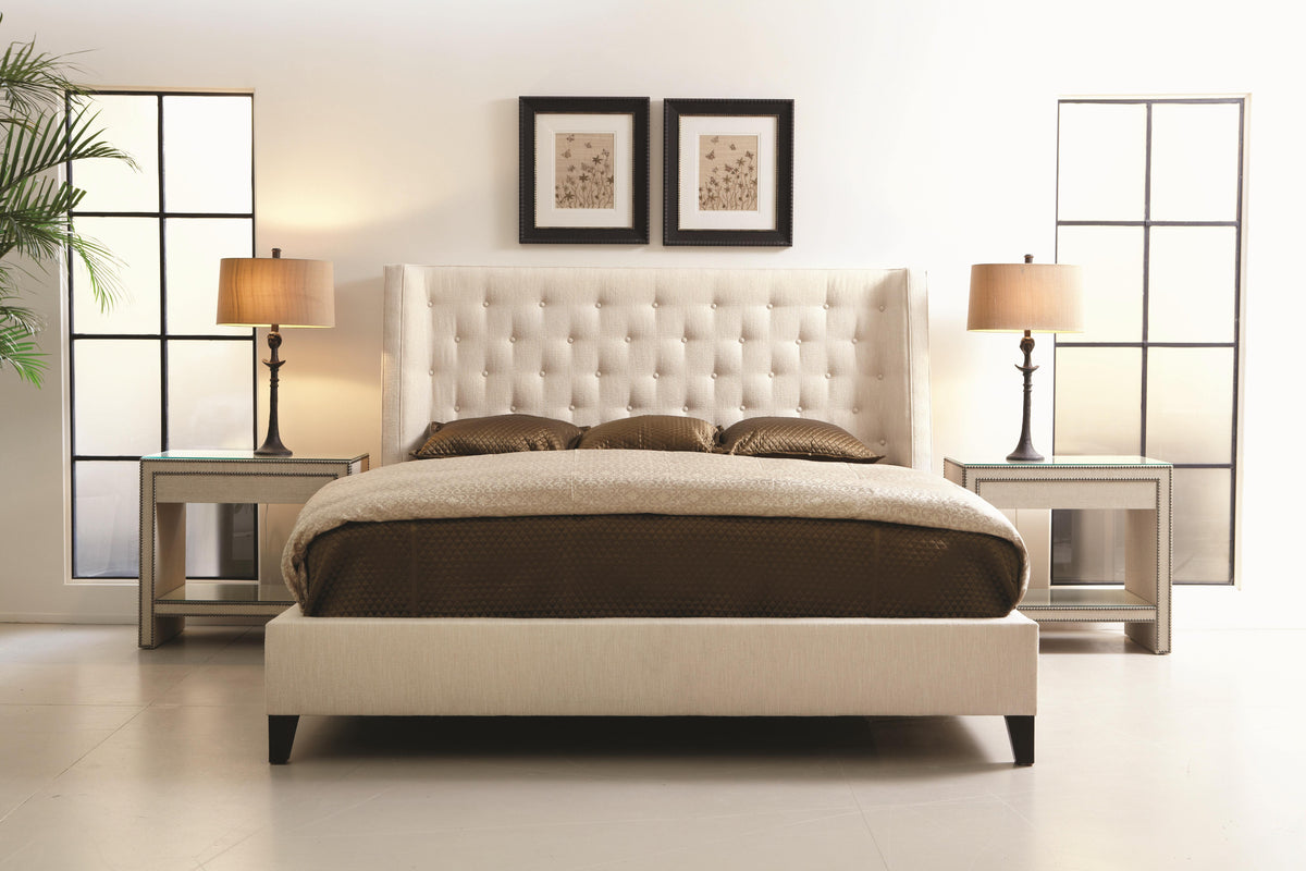 Maxime Espresso Queen Shelter Bed - Ornate Home