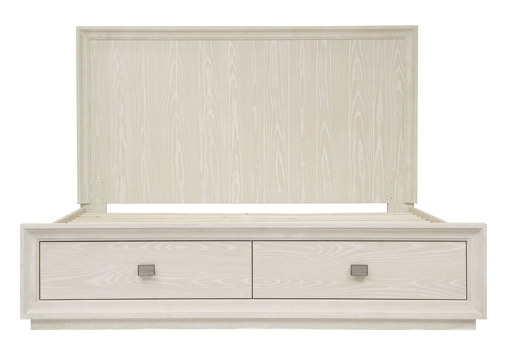 Maxime Two Drawer Footboard California King Storage Platform Bed In Ash - Ornate Home