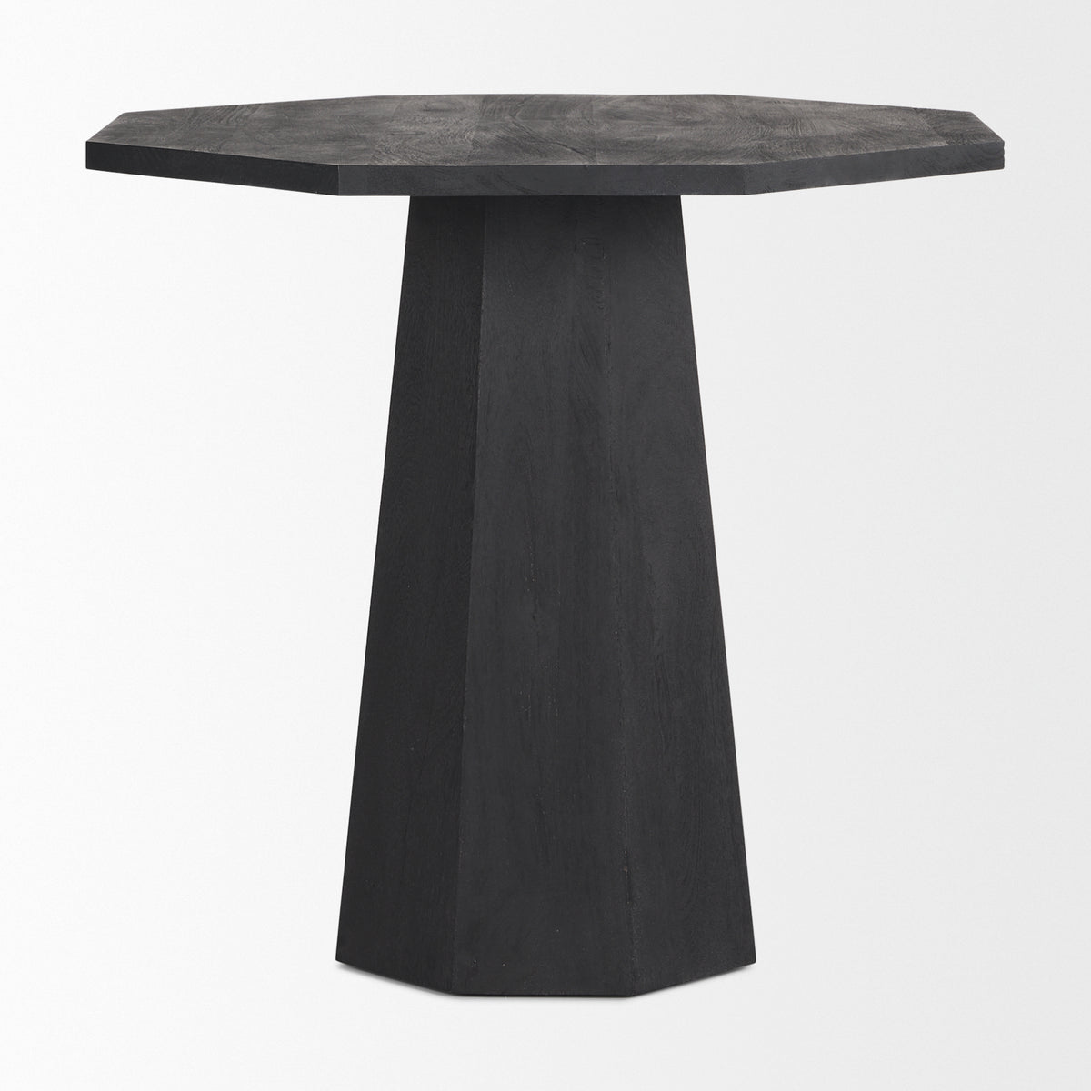 Maxine Black Hexagonal Wood Foyer Table - Ornate Home